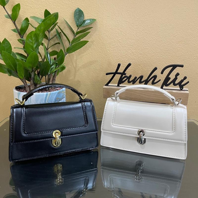 Túi xách nữ có quai khoá móc size 18cm chất liệu cao cấp - Bag Nữ Da Nhung 1