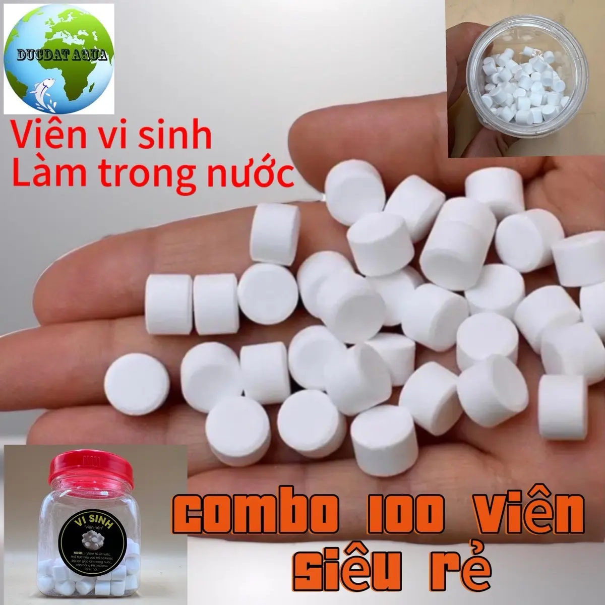 ￼Viên VI SINH cao cấp -COMBO-100 & 50 viên Giúp cân bằng nước, Làm trong nước
