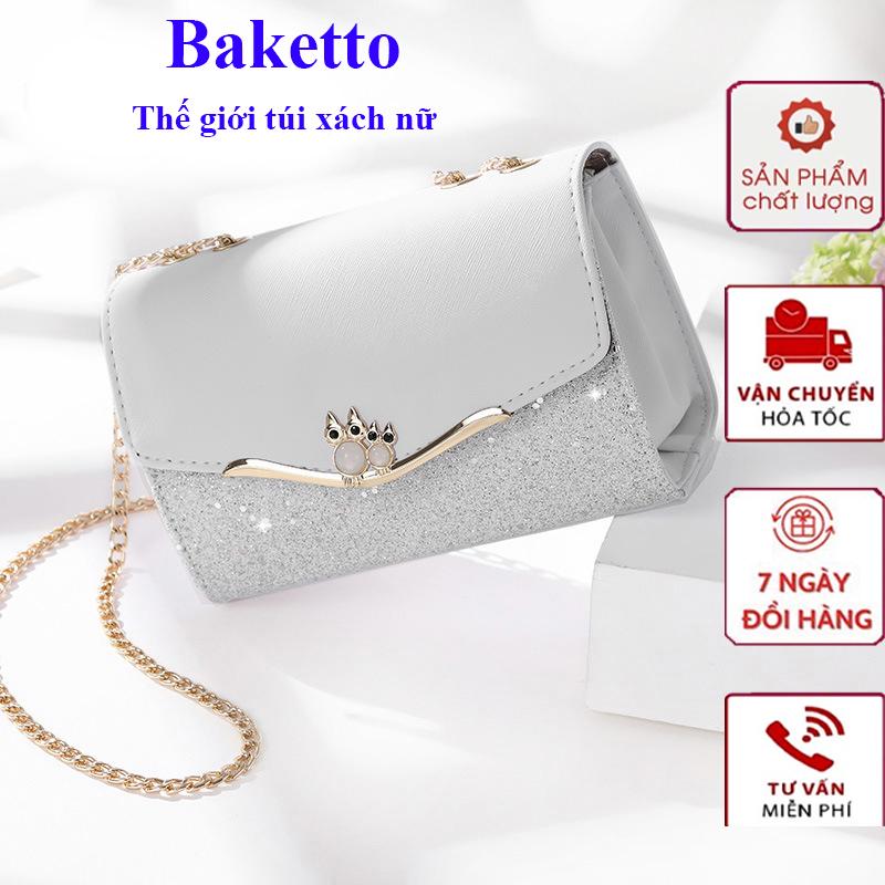 Túi đeo chéo dây xích túi xách nữ kim tuyến,túi xách nữ đeo chéo có khóa dễ thương cho các bạn trẻ xinh đẹp TC15 Bag Nhung Đeo Vai Da