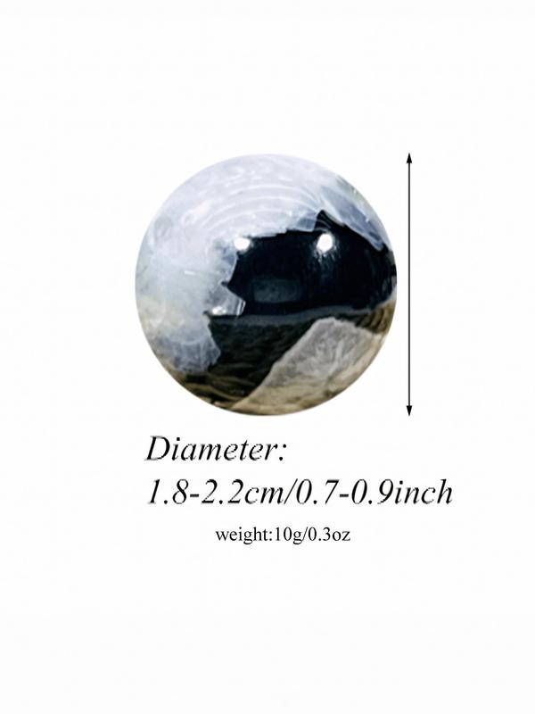 Natural Black Onyx Agate Mini Sphere, High-quality Onyx Agate Geode, Casual Rock Crystal for DIY, Home Decor, Jewelry Making 1