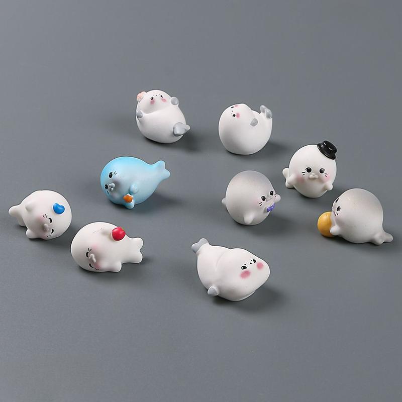 Product Introduction of Marine Cartoon Animal Resin Figurines Decorative Doll Desktop Miniature Decorations Office Desk Ornament Desktop Stress Relief Toy Figures Accessory Gift 20