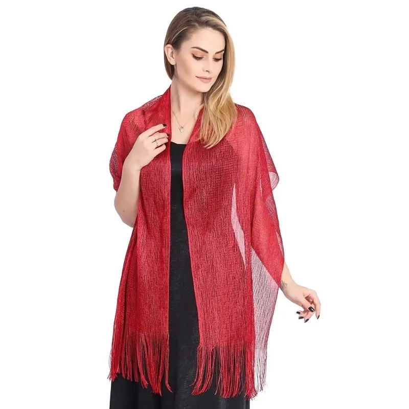 Rose Gold Glitter Silk Scarf Cheongsam Photo Shoot Elegant Light Luxury  Niche Bride Bridesmaid Prom Dress Shawl for Women - TikTok Shop Malaysia