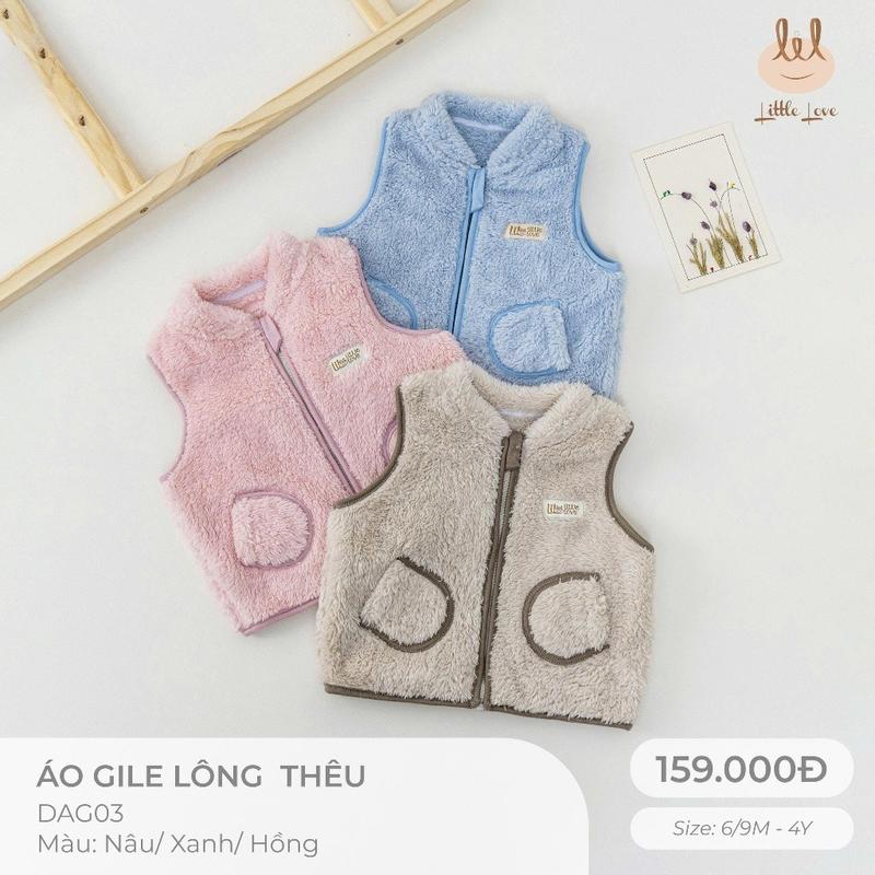  Áo gile lông thêu dành cho bé LIl Little Love  DAG03  