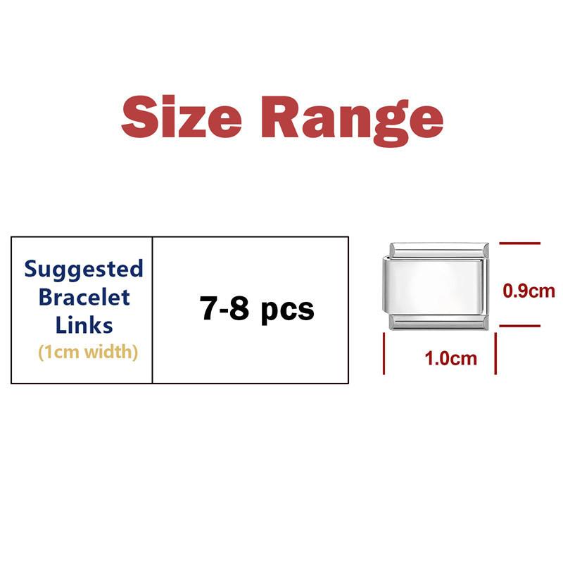 Product Introduction of Charm Italian Modular Charm Bracelet Links Fit 9mm Bracelet Stainless Steel DIY Making 24
