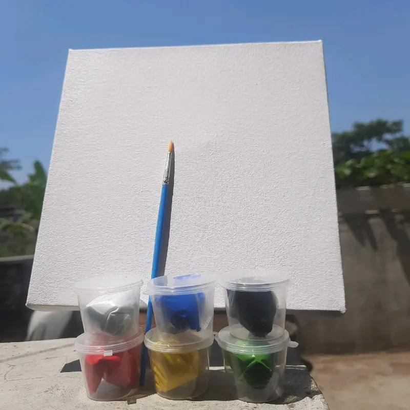 kanvas lukis painting 20x20 polos putih premium murah bisa cod canvss set siap pakai kanvas tugas sekolah kreatif anak mewarnai tugas prakarya 0