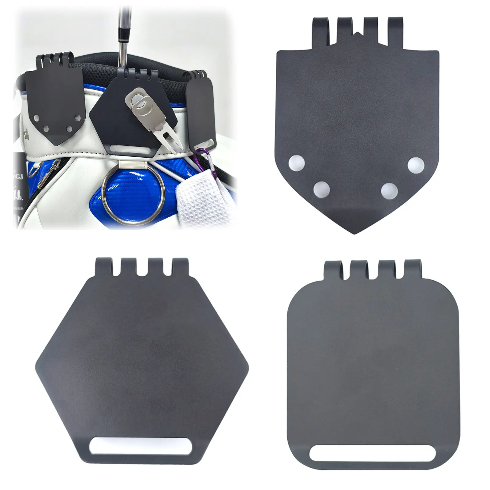 Swazsdk Metal Landing Pads for Golf Bags Steel Bag Clip for Magnetic Golf Accessories Rangefinder Towel Golf Bag Organizer for Men Women
