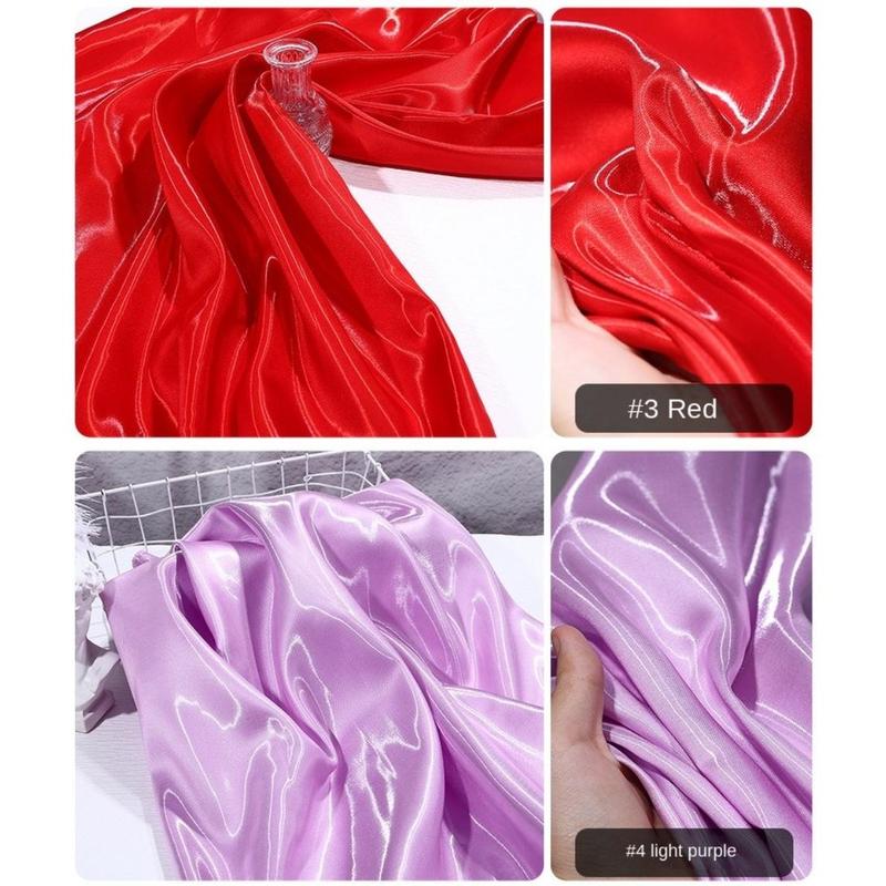 Product Introduction of Luxury Polyester Liquid Water Satin Fabric Thickened Natural Reflective Silk Satin Clothing Fabric Wedding Dress Decorative 30