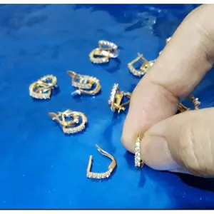 Anting jepit permata dewasa titanium terbaru lapis Titanium 24K anti karat anti luntur