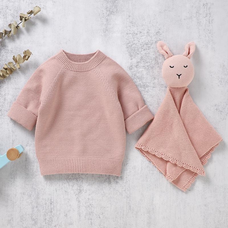 Product Introduction of Toddler Autumn Winter Knit Sweaters Long Sleeve Round Neck Solid Color Knitwears 63