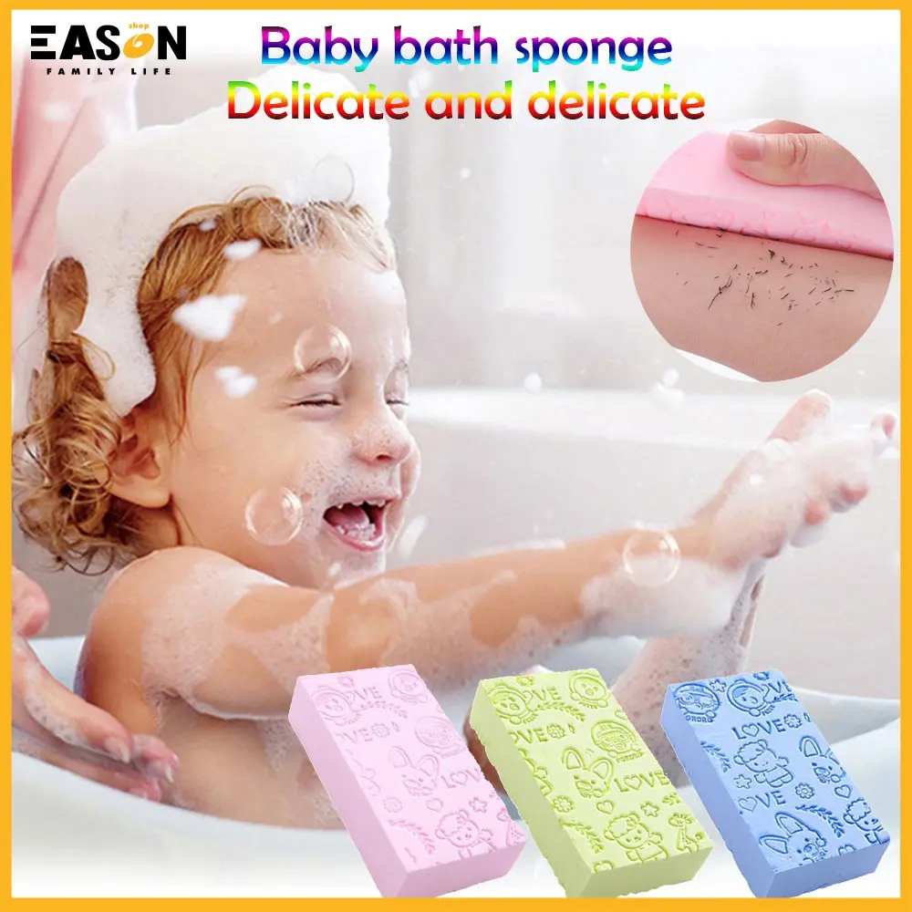 Sponge Clay Bath Sponge Printed Scrub Shower Baby Scrubber Washing newborn Pororo sponge