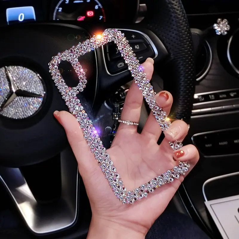 Ốp lưng Apple 13 ốp điện thoại 14promax dành cho nữ, chống rơi, trong suốt, rhinestone 12, sang trọng, 11, mềm mại, XR