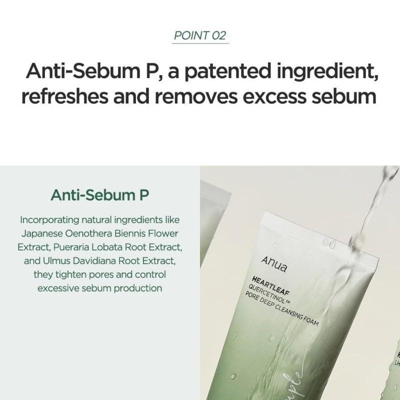 【100%  Asli】ANUA Heartleaf Quercetinol Pore Deep Cleansing Foam 150ml/ANUA Cleansing Oil 200ml /ANUA 77% Toner 250ml / Anua Peach 70% Niacinamide Serum 30ml 6