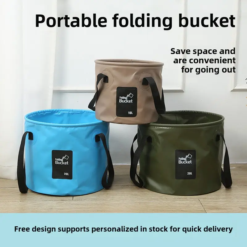 Large Capacity Water Storage Tank Outdoor Foot Bath Barrel Collapsible Bucket Fishing Bucket Camping Outdoor Foldable Bucket