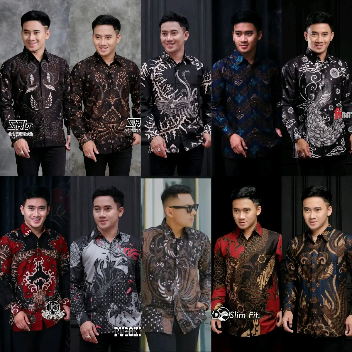 Kemeja Batik Pria Lengan Panjang  Motif Bahan Adem Murah Berkualitas Cocok Buat Harian