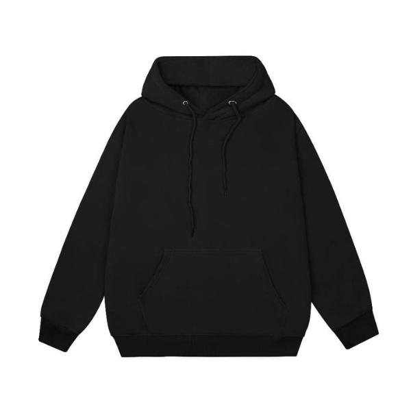 Product Introduction of Áo Hoodie Unisex Trơn Chất Nỉ Bông Có Mũ Có Túi Menswear Đen Trắng áo  khoác 3