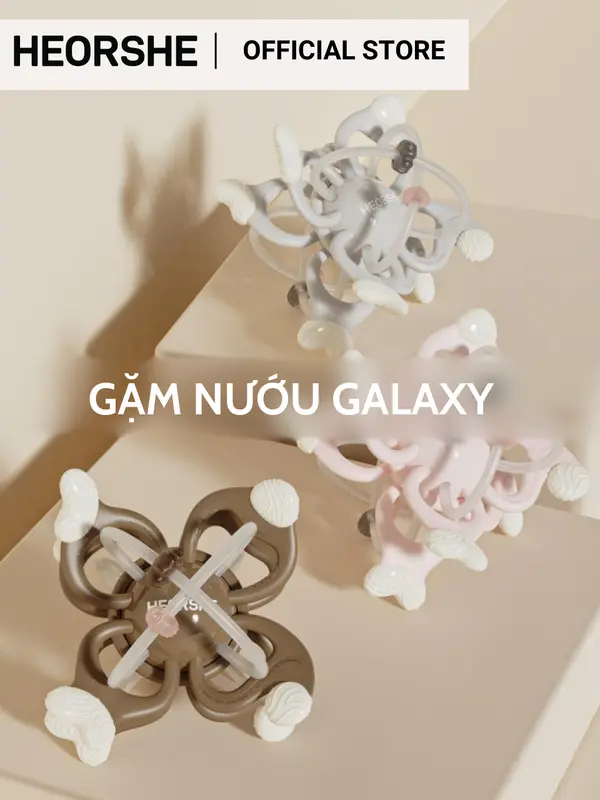 Đồ Chơi Gặm Nướu Galaxy HEORSHE Slicone Cao Cấp Không Chúa BPA An Toàn Kèm Hộp Đựng Cho Bé 1