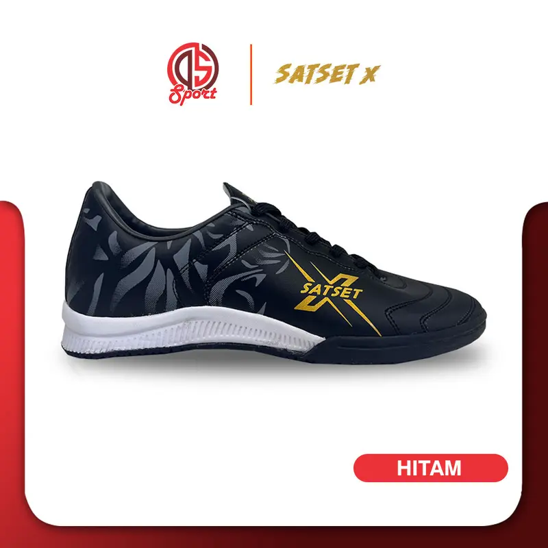 Sepatu Futsal Satset X Leopard Speed Ls In Original Black Gold 7