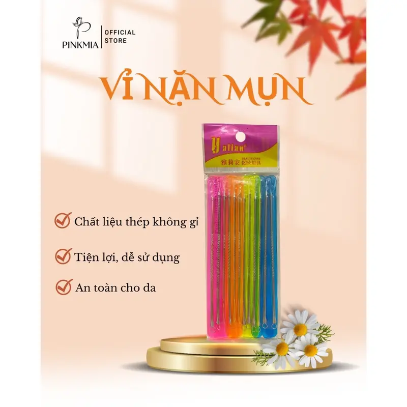 Vỉ que nặn mụn cho Spa,Cây nặn mụn đầu đen cao cấp 0
