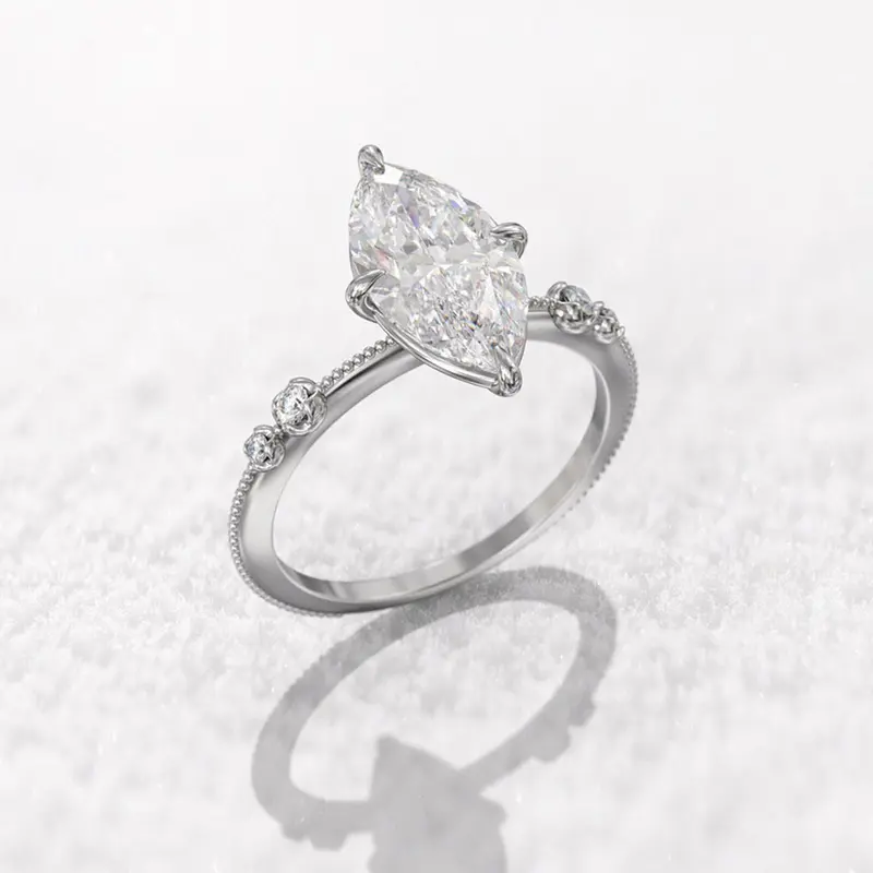 Nhẫn Đính Hôn, Thiết Kế Thanh Lịch, 5 Ngạnh, Dành Cho Nữ, Thích Hợp Cho Tiệc Tùng Và Đám Cưới, Đồ Trang Sức, Quà Tặng Thời Trang Đặc Biệt Cho Ngày Lễ Tình Nhân, Phù Hợp Với Mọi Mùa 1