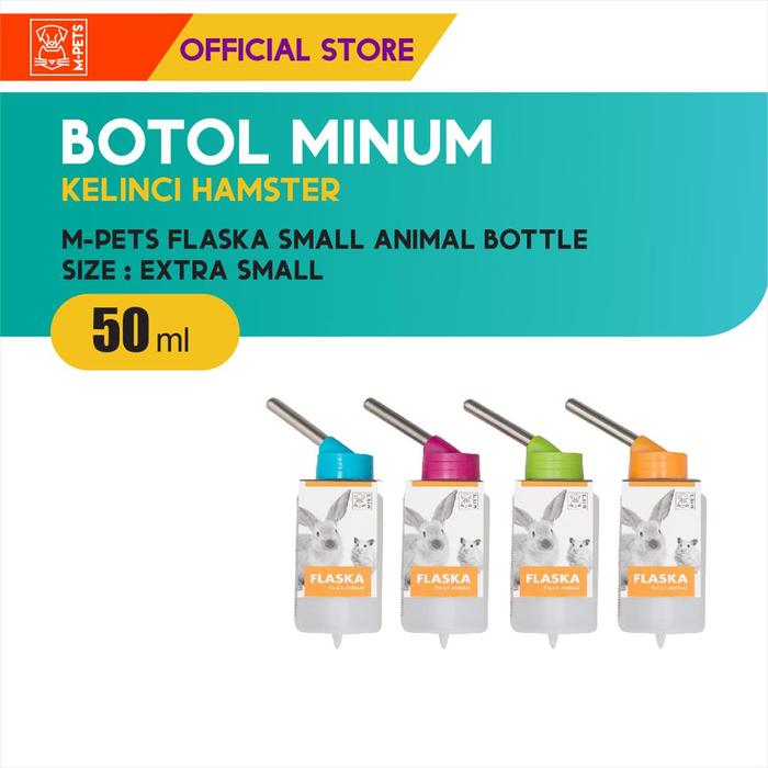 Gambar M-Pets Flaska Small Animal  Bottle 50 ml / Botol Minum Hamster - tempat minum hewan dari M-Pets Volk Pets Indonesia Kota Tangerang Tokopedia