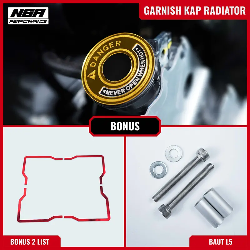NSA COVER RADIATOR HONDA 160 TWO TONE Tutup Radiator VARIO PCX ADV STYLO 160 AKSESORIS NSA Performance Akrilik Baut Bulat Motorcycle Roda 1