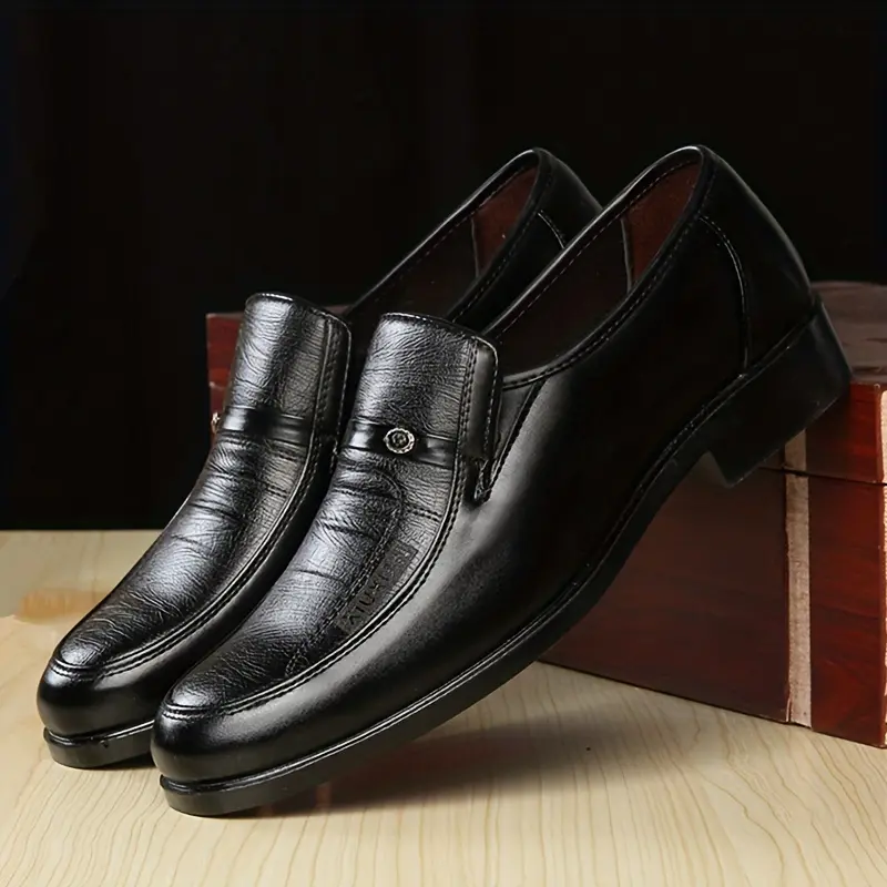 Fashion Men Dress Shoes Slip on Business Style Classic Men Formal Shoes Solid Male Work Shoes for Men Designer 1