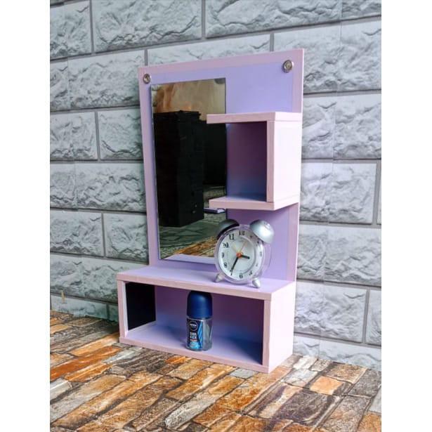 Product Introduction of Rak kosmetik cermin rak minimalis dinding Putih 3