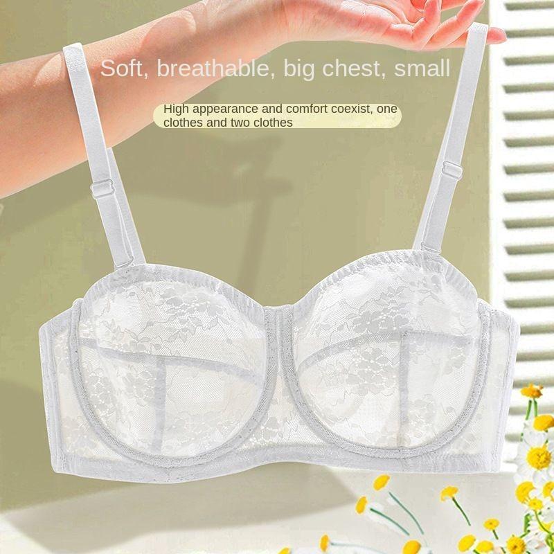 Áo Ống Ren, Không Dây, Độn Ngực, Vòng Thép Mềm, Đồ Lót Chống Trượt, Áo Ngực Thu Nhỏ Ngực, Có Cỡ 34-42 BCDE