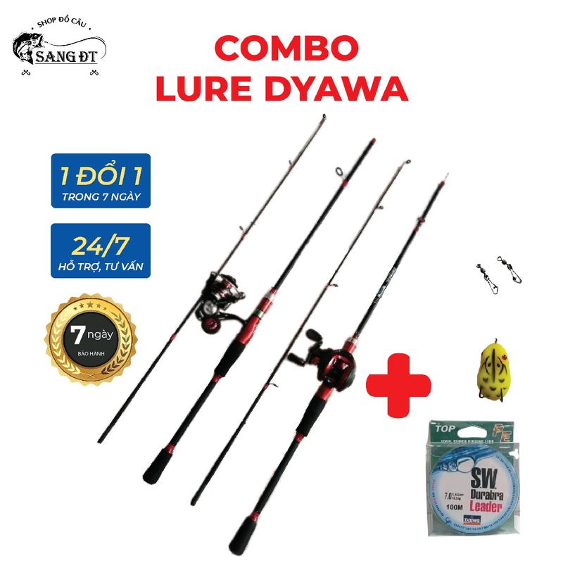   Bảo Hành 7 Ngày  Combo Cần Câu Lure Dyawa Tùy Chọn Combo đứng và Combo ngang Chất liệu Cacbon rỗng nhẹ Đi Câu Fishing Bắt Cá Câu Cá 