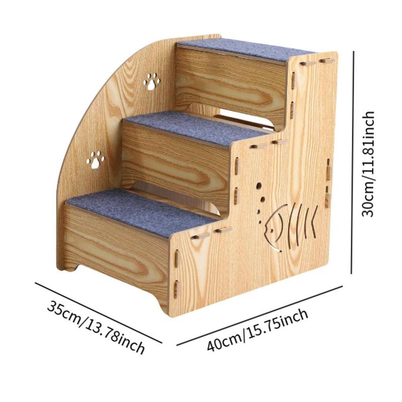 Product Introduction of Pet Dog Stair Ladder 3 Steps Climbing Pet Stairs Steps for Older Dogs Indoor 0