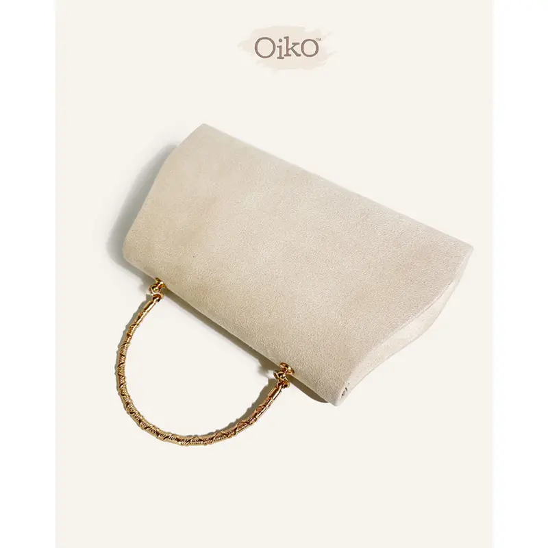 OIKO Vanya Clutch Tas Pesta Wanita Suede Clutch Chrome Untuk Kondangan Perempuan Party Bag Wedding Gift Kado Seserahan Nikahan Hantaran Bridemaids Mewah Elegan Import Korean Style 5