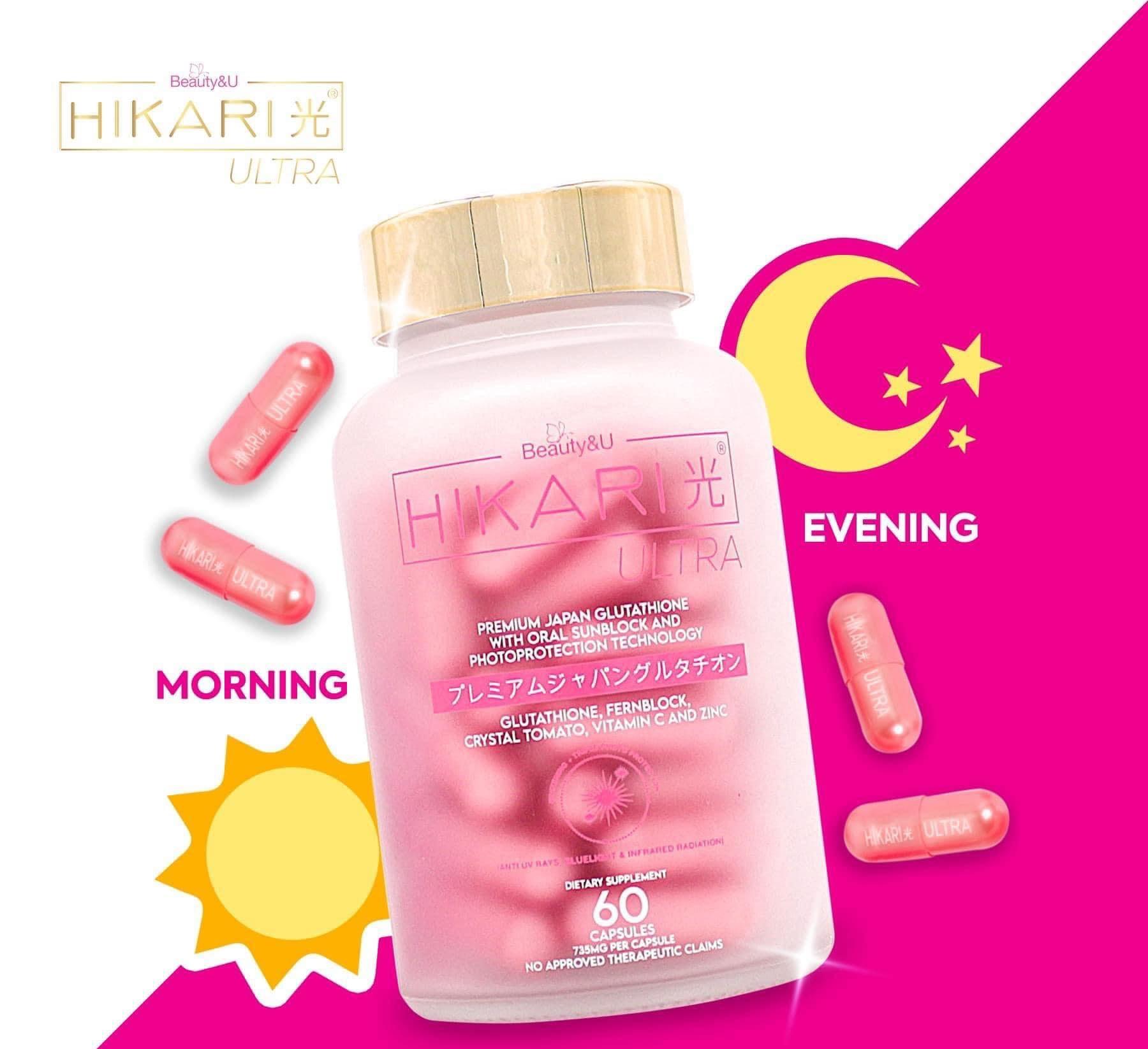 hikari glutathione price philippines Hikari Ultra by Beauty&U - Whitening 400mg Glutathione with Oral Sunblock  and Photoprotection Technology