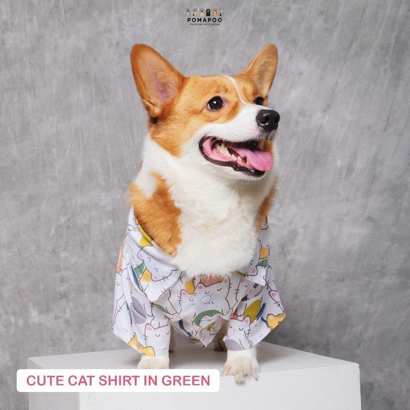 POMAPOO - Kemeja Kucing dan Kemeja Anjing Cute Cat Shirt 2