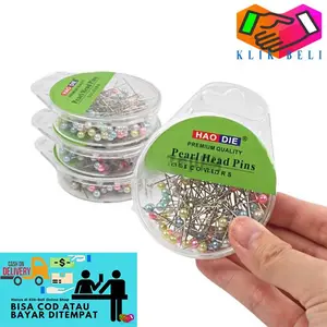 [SSM] Jarum Pentul Pearl Pins Bulat Mika Besar Peniti Pin Needle Stainless Pentol Aksesoris Hijab