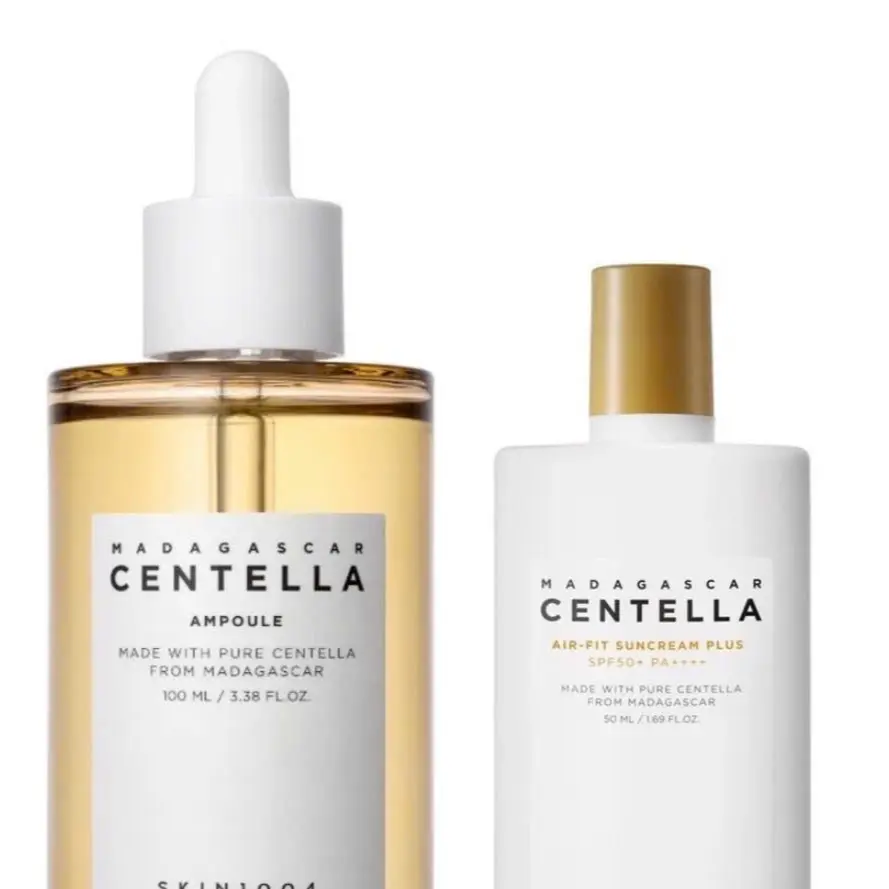 Combo 2 Sản Phẩm Giảm Mụn Madagascar Centtella (Serum-100ml + Kem Chống Nắng-50ml)