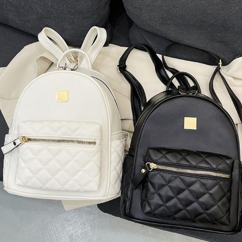 EMMAYCLOSET Balo Mini Trần Trám Thời Trang Nữ Trẻ Trung Năng Động Đi Chơi Đi Làm EM549 Đeo Vai Backpack Đeo Vai Backpack