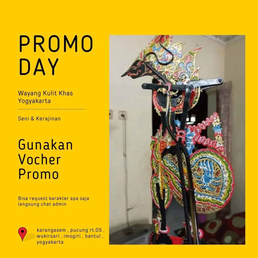 wayang kulit krisna 20cm alusan