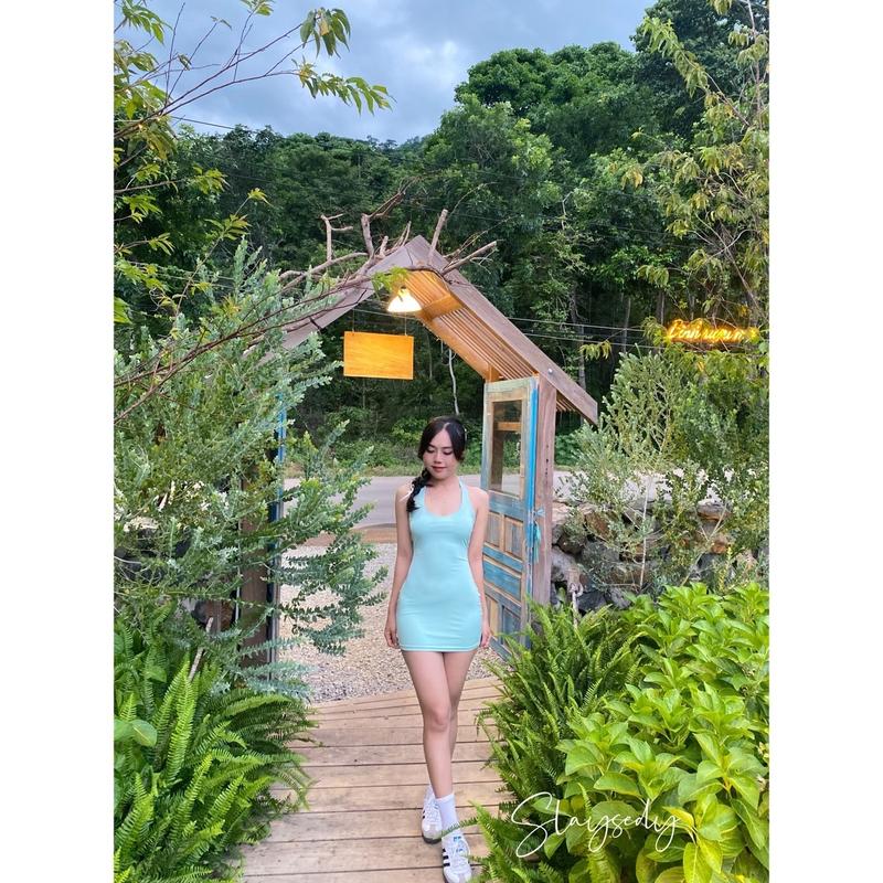 Sweetie Dress_Đầm body cổ tròn form ngắn tôn dáng chất Poly 2 da cao cấp 3