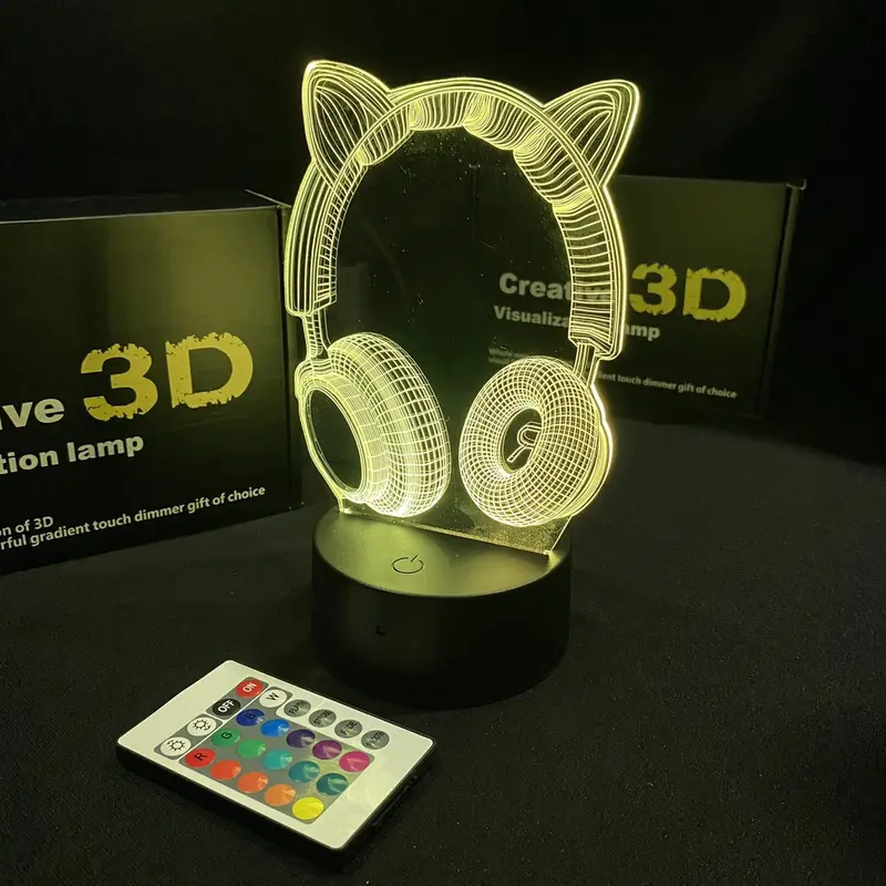 Đèn led, đèn ngủ 3D tráng trí 16 MÀU CÓ ĐIỀU KHIỂN 3
