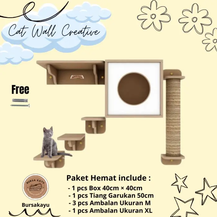 PROMO Cat Playground mainan kandang kucing / cat box / pijakan kucing