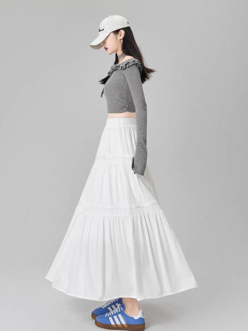 Product Introduction of Women's Solid Color Skirt, Casual Fashion A Line Skirt for Daily Wear, Ladies Bottoms for All Seasons 2