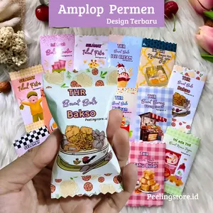 Size Mini Amplop Permen 1 Pack isi 10 Lembar Unik Viral Kertas Tebal tepi zigzag FREE doubletape