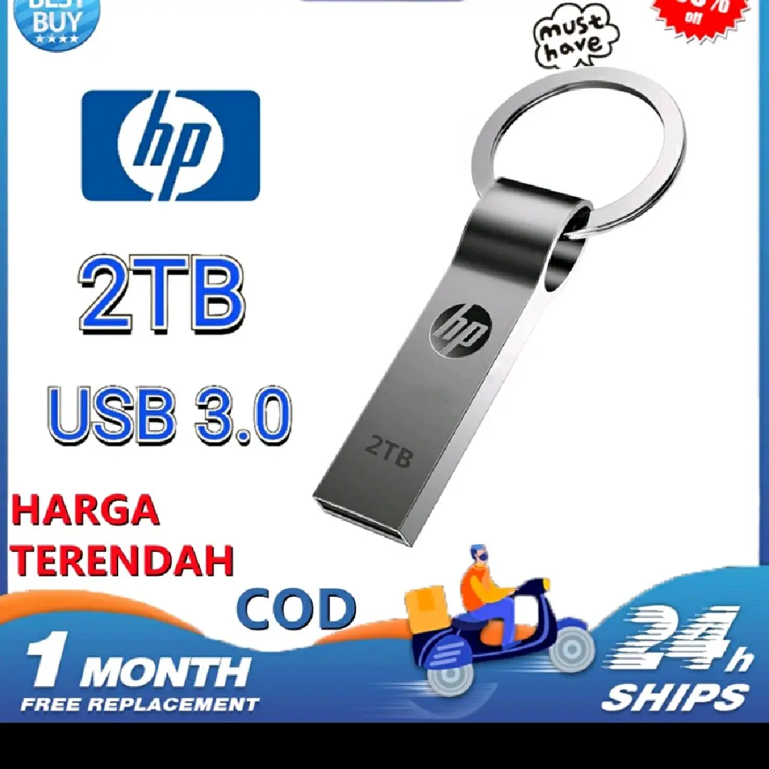 Stok HP Flashdisk Usb 128GB/256GB/512GB/2TB Flash Drive 3.0