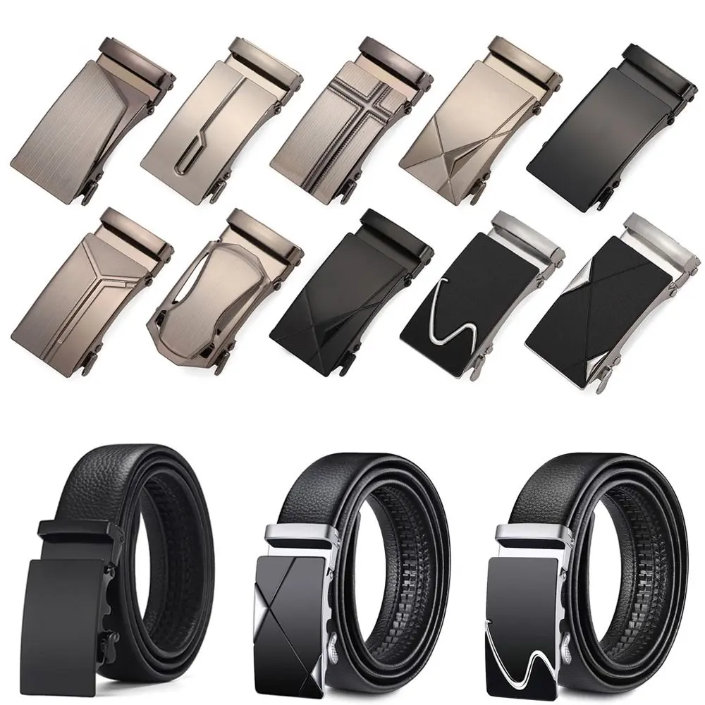 Business Accessories Adjustable Belt Replacement Buckle DIY Iron Automatic Buckle Men's Belt Head Men
