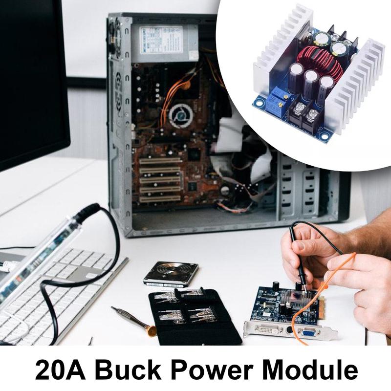 20A 300W Adjustable Steps Down Converter  6-40V to 1.2-36V Voltages Regulator 1