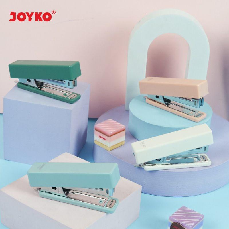 STAPLER WARNA PASTEL JOYKO ST-15 | STAPLES MENGGUNAKAN ISI KECIL NO.10 | JEPRETAN | PENJEPIT KERTAS SEDANG SOFTCOLOR 2