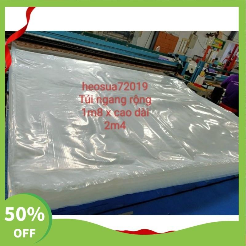 [COD] Túi bọc nệm/đóng hàng PE khổ lớn ngang 1m8 x 2m4 (nhiều size hàng dày) túi nilong to bọc pe 1