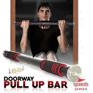 SPEEDS Pull Up Bar Chin Up Bar Alat Fitness Gym Doorway Outdoor LX 013-4