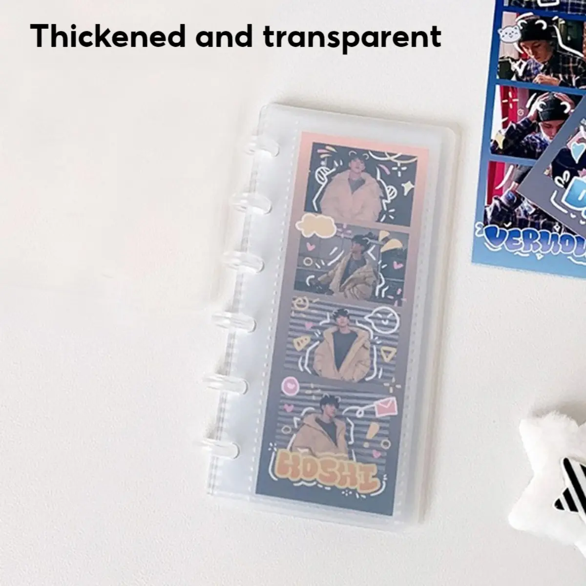 NEW 4Grids Photo Strip Decor Albu KPOP Idol Photocard Collect Book