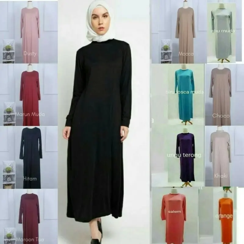 Inner Dress Lengan Panjang / Gamis Manset Lengan Panjang / Dalaman Gamis 1